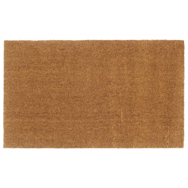 Berkfield Home Door Mat Natural 90x150 cm Tufted Coir in Brown - image 1