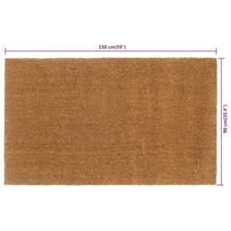 Berkfield Home Door Mat Natural 90x150 cm Tufted Coir in Brown - thumbnail 6