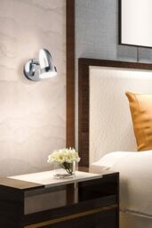 Harper Living LED Wall Spotlight Polished Chrome in Silver - thumbnail 3