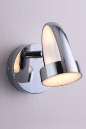 Harper Living LED Wall Spotlight Polished Chrome in Silver - thumbnail 1