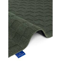 THE RUGS Scala Handwoven Wool Rug Geometric Checkered Low Pile in Green - Size: 200 cm x 230 cm - thumbnail 7