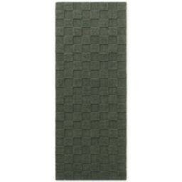 THE RUGS Scala Handwoven Wool Rug Geometric Checkered Low Pile in Green - Size: 200 cm x 230 cm - thumbnail 3