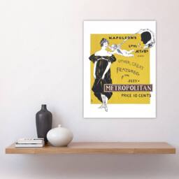 "Artery8 Napoleon Love Affair Metropolitan Advert Wall Art Print Penfield in Yellow - Size: W24"" x H32""" - thumbnail 4