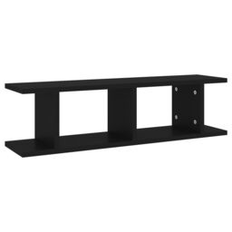 Berkfield Home Wall Shelves 2 pcs Black 75x18x20 cm Engineered Wood - Size: 75 x 18 x 20 cm - thumbnail 4