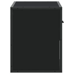 Berkfield Home TV Cabinet Black 60x31x39.5 cm Engineered Wood & Metal - thumbnail 5