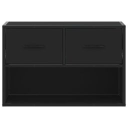 Berkfield Home TV Cabinet Black 60x31x39.5 cm Engineered Wood & Metal - thumbnail 4