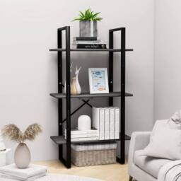 Berkfield Home Storage Shelf Grey 60x30x105 cm Engineered Wood - Size: 60 x 30 x 105 cm - thumbnail 2