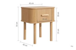 Birlea Oak Wooden 4 Piece Furniture Set Wardrobe Chest of Drawers Bedsides Axel in Brown - thumbnail 8