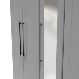 Ready Assembled 2 U Howard Tall 5 Door 2 Drawer 1 Mirror Wardrobe (Ready Assembled) in Dark Grey - thumbnail 4