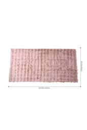 Living and Home Sleek Textured Plush Sofa Cover in Pink - Size: Small - thumbnail 8