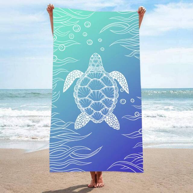 Ella Extra Large Microfibre Beach Towel in Blue - image 1