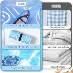 Ella Extra Large Microfibre Beach Towel in Blue - thumbnail 4