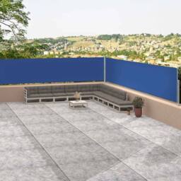 Berkfield Home Retractable Side Awning Blue 117x1200 cm - thumbnail 2