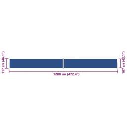 Berkfield Home Retractable Side Awning Blue 117x1200 cm - thumbnail 8