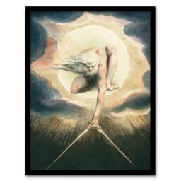 "Artery8 Ancient of Days Setting Compass to Earth Blake Framed Wall Art Print - Size: W12"" x H16""" - thumbnail 1