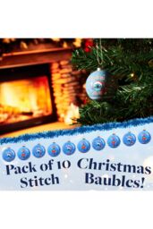 Disney Stitch Pack Of 10 Christmas Ball Decoration in Purple - thumbnail 3