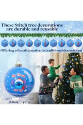 Disney Stitch Pack Of 10 Christmas Ball Decoration in Purple - thumbnail 6