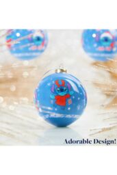 Disney Stitch Pack Of 10 Christmas Ball Decoration in Purple - thumbnail 5