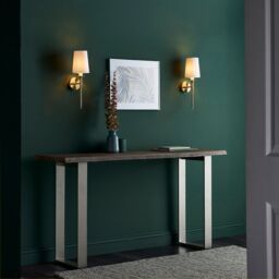 Loops Satin Brass Plated Wall Light & White Cotton Shade - Modern Sconce Fitting - thumbnail 5
