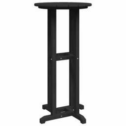 Berkfield Home Bar Table Black 55x55x107 cm HDPE - Size: 55 x 55 x 107 cm - thumbnail 1