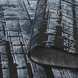Desire Rugs Belgravia Living Room Area Rug Metallic Sheen Modern Nexus Design in Navy - Size: 120 cm x 170 cm - thumbnail 4