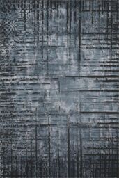 Desire Rugs Belgravia Living Room Area Rug Metallic Sheen Modern Nexus Design in Navy - Size: 120 cm x 170 cm - thumbnail 2