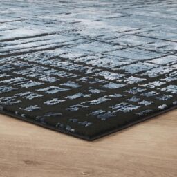 Desire Rugs Belgravia Living Room Area Rug Metallic Sheen Modern Nexus Design in Navy - Size: 120 cm x 170 cm - thumbnail 5