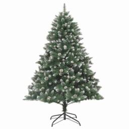 Berkfield Home Artificial Christmas Tree with Stand Green 126 x 126 x 180 cm - thumbnail 5