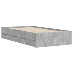 Berkfield Home Bed Frame with Drawers without Mattress Concrete Grey 90x190 cm Single - thumbnail 4