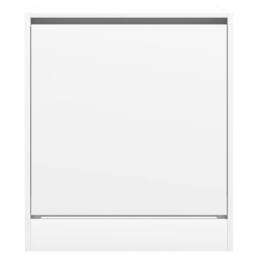 Berkfield Home Shoe Cabinet White 60x42x69 cm Engineered Wood - Size: 60 x 42 x 69 cm - thumbnail 5