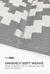 Homescapes Luxury Outdoor Rug Waterproof Reversible, Grey Zoe Geometric - Size: 120 cm x 180 cm - thumbnail 4