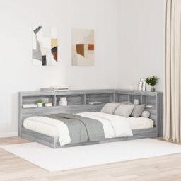 Berkfield Home Storage Headboard with Shelf Grey sonoma 120 cm Engineered wood - thumbnail 1