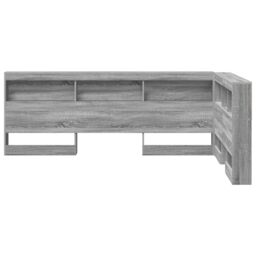 Berkfield Home Storage Headboard with Shelf Grey sonoma 120 cm Engineered wood - thumbnail 5