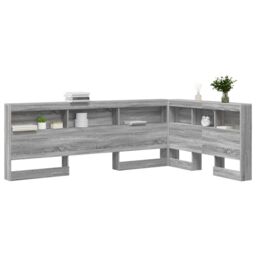 Berkfield Home Storage Headboard with Shelf Grey sonoma 120 cm Engineered wood - thumbnail 3
