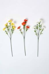 Homescapes Artificial Carnation Spray Single Stem Set of 3, 55cm - thumbnail 2