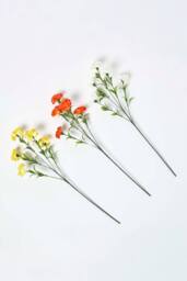 Homescapes Artificial Carnation Spray Single Stem Set of 3, 55cm - thumbnail 1