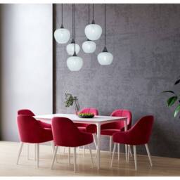 Netlighting Maxy Cluster Pendant Ceiling Light Gunmetal Clear Glass Shade 6x E27 in Grey - thumbnail 6