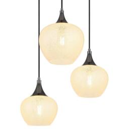 Netlighting Maxy Cluster Pendant Ceiling Light Gunmetal Clear Glass Shade 6x E27 in Grey - thumbnail 3