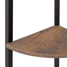 Berkfield Home 4-Tier Corner Shelf Dark Brown & Black 45.5x31.5x150 cm - thumbnail 6