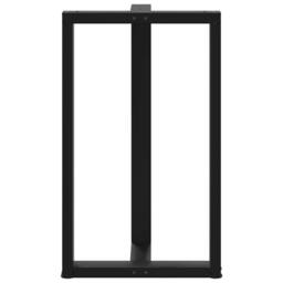 Berkfield Home Bar Table Legs T-Shaped¬†2 pcs Black 60x35x(100-101) cm Steel - thumbnail 6