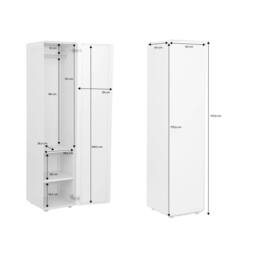 sweeek Steel wardrobe, locker, 2 shelves 1 hanging rail in Terracotta - thumbnail 5