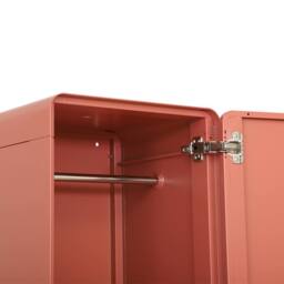 sweeek Steel wardrobe, locker, 2 shelves 1 hanging rail in Terracotta - thumbnail 6