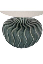 KDMD Veyla Ceramic Table Lamp with Linen Shade - Modern Elegant Lighting in Dark Grey - thumbnail 3