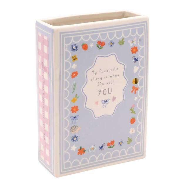 Love Life Sentiment Gift Book Vase 15cm - When I'm With You - image 1