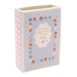 Love Life Sentiment Gift Book Vase 15cm - When I'm With You - thumbnail 1