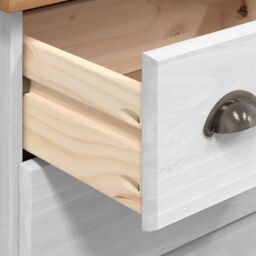 "Berkfield Home Chest of Drawers ""ASKIM"" White 79x40x133.5 cm Solid Wood Pine" - thumbnail 9