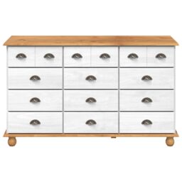 "Berkfield Home Chest of Drawers ""ASKIM"" White 79x40x133.5 cm Solid Wood Pine" - thumbnail 6