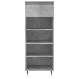 Berkfield Home Shoe Cabinet Concrete Grey 40x36x105 cm Engineered Wood - Size: 40 x 36 x 105 cm - thumbnail 5