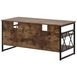 Wyld and Coco TV Stand Brown Particle Board and Iron 4 Shelves W120 x D51 x H57cm - thumbnail 5