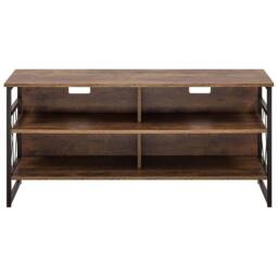 Wyld and Coco TV Stand Brown Particle Board and Iron 4 Shelves W120 x D51 x H57cm - thumbnail 4